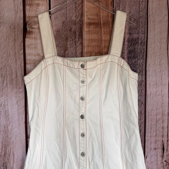 Kowtow Dress Panel Sustainable Organic Denim Ecru Minimal Ethical Capsule Xl Nwt — image 2 of 8